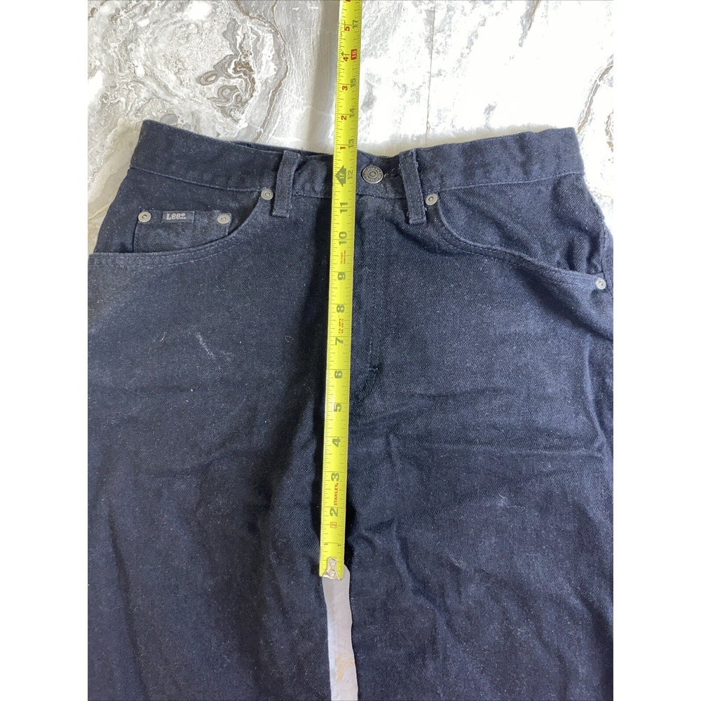 VTG Lee Womens Jeans High Rise Waist Black Denim 10 Mom Jean - Picture 6 of 11